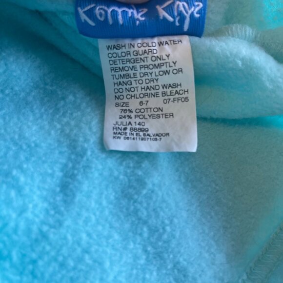 Kelly's Kids Julia Vest Girls 6-7 Knit‎ Ruffle Button Closure Sleeveless Hooded - Picture 5 of 9